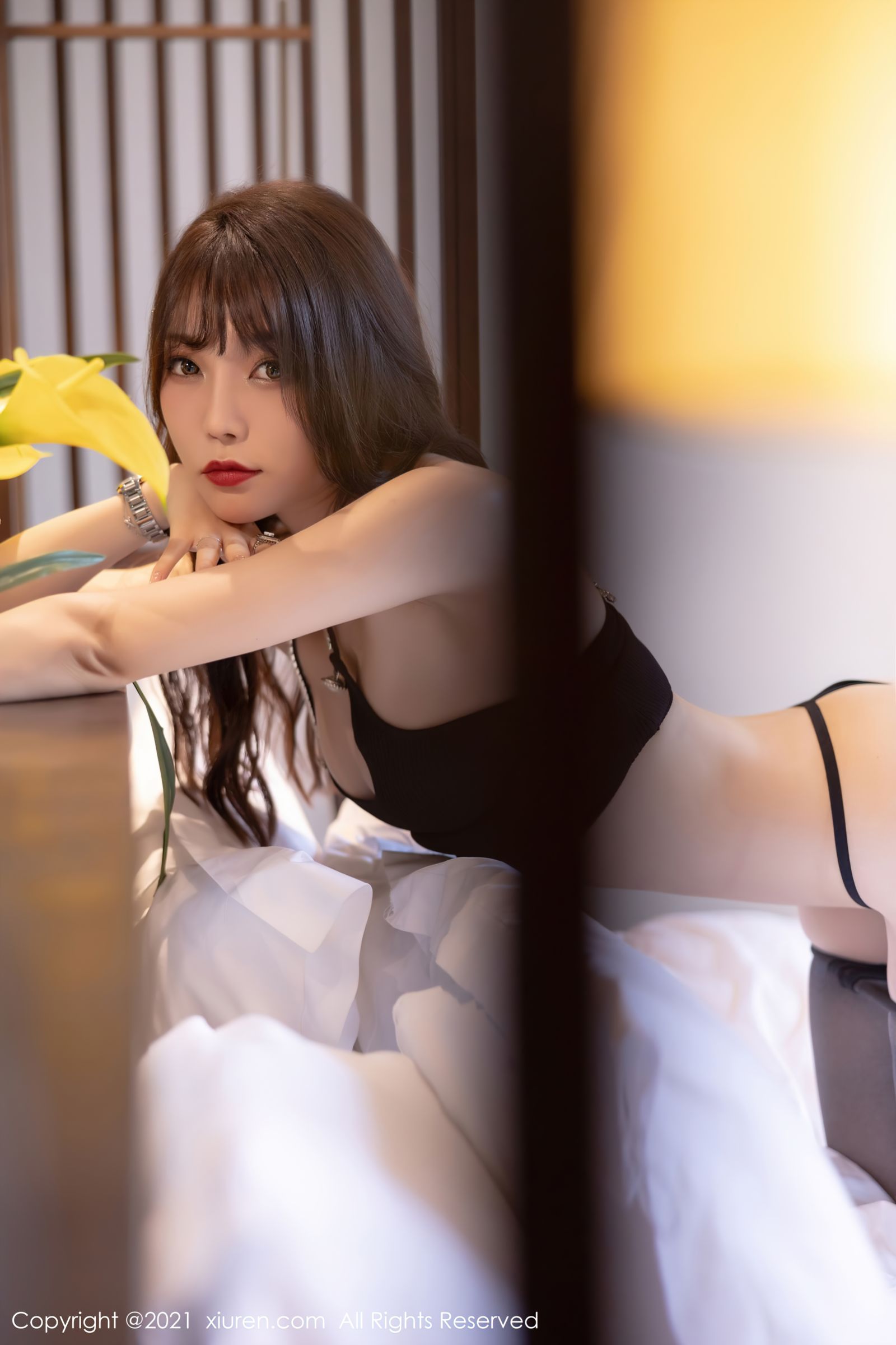 [XiuRen秀人网]-No.3763-芝芝Booty-吊裙与发光黑丝-